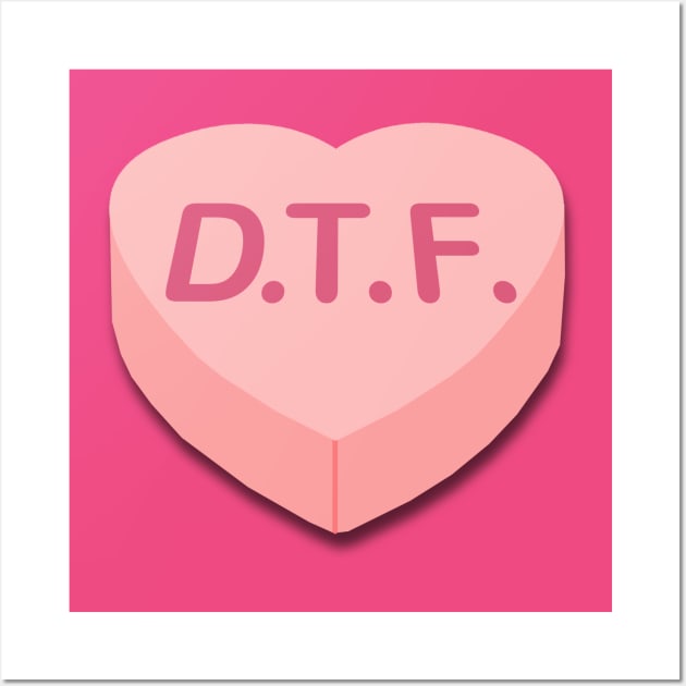 Candy Heart DTF Wall Art by PopCultureShirts